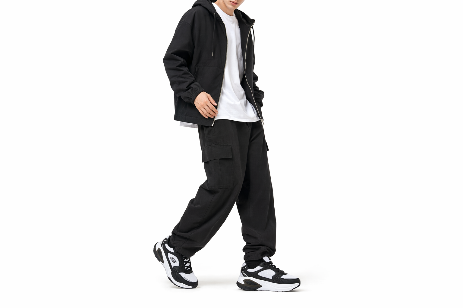 Order Skechers Rendah 'Hitam Putih' 232738-WBK