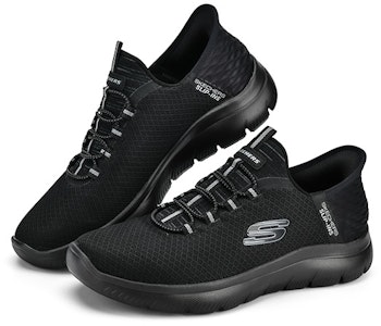 Skechers 黑色懒人网球鞋 232457-BBK Shop Skechers 黑色懒人网球鞋 232457-BBK