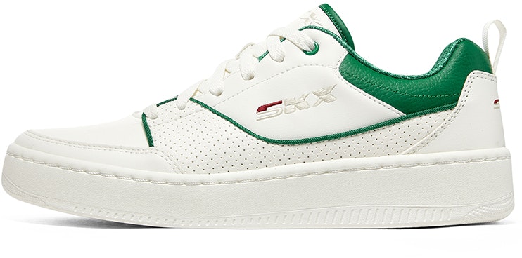 skechers-low-top-white-green-232472-wgr