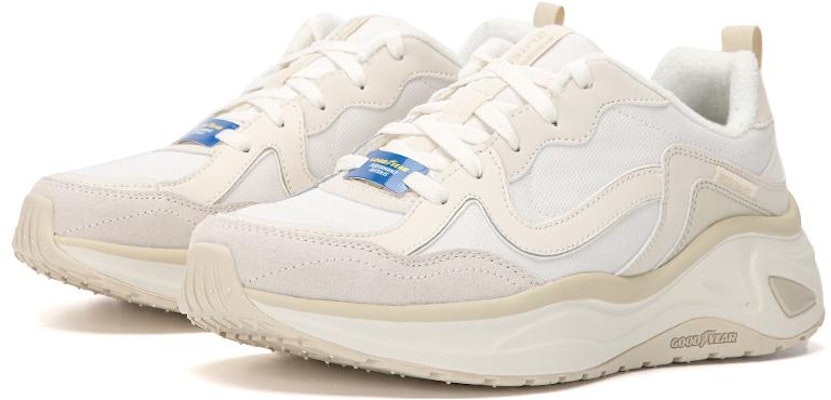 Skechers 低筒舒適運動休閒鞋 白灰色 Lookbook Skechers 低筒舒適運動休閒鞋 白灰色