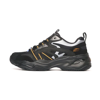 Skechers Casual Daddy's Shoes 'Black Silver Orange'