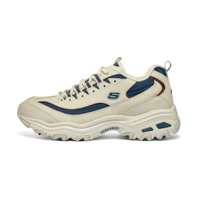 Skechers D'Lites Zip Along Shoes 'Beige Blue'