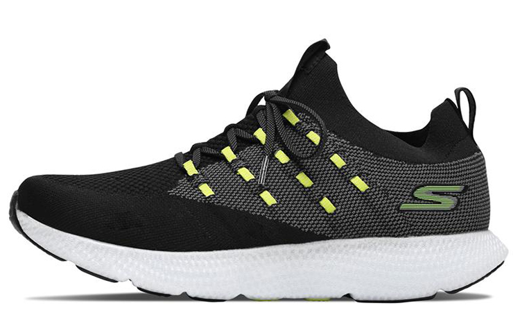 Skechers Low Top Running Shoes 'White Black' 55219-BKW