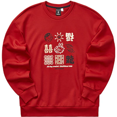 斯凯奇新春龙图红色男女同款卫衣 L124M013-03LC Buy 斯凯奇新春龙图红色男女同款卫衣 L124M013-03LC