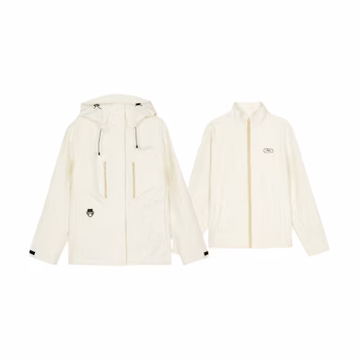 Skechers Magic Cube Series 3-in-1 Waterproof Windproof Hiking Jacket Almond White L324W139-02ZL