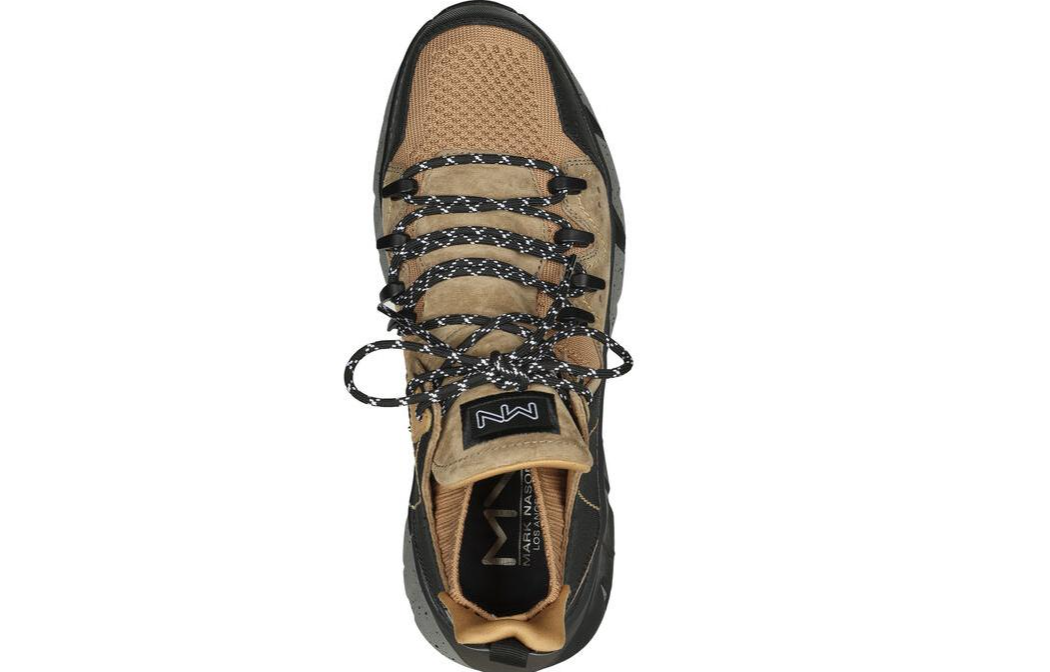 Shop Skechers Mark Nason Ziggy 'Zhen Shock-Absorbent Slip-Resistant Mid-Top Outdoor Black Brown' 222170-WSK