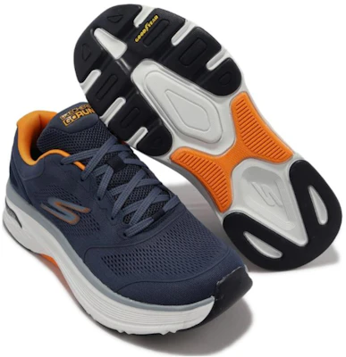 Skechers Max Cushioning Arch Fit ''Navy Orange'' Sneakers 220336-NVOR Lookbook Skechers Max Cushioning Arch Fit ''Navy Orange'' Sneakers 220336-NVOR
