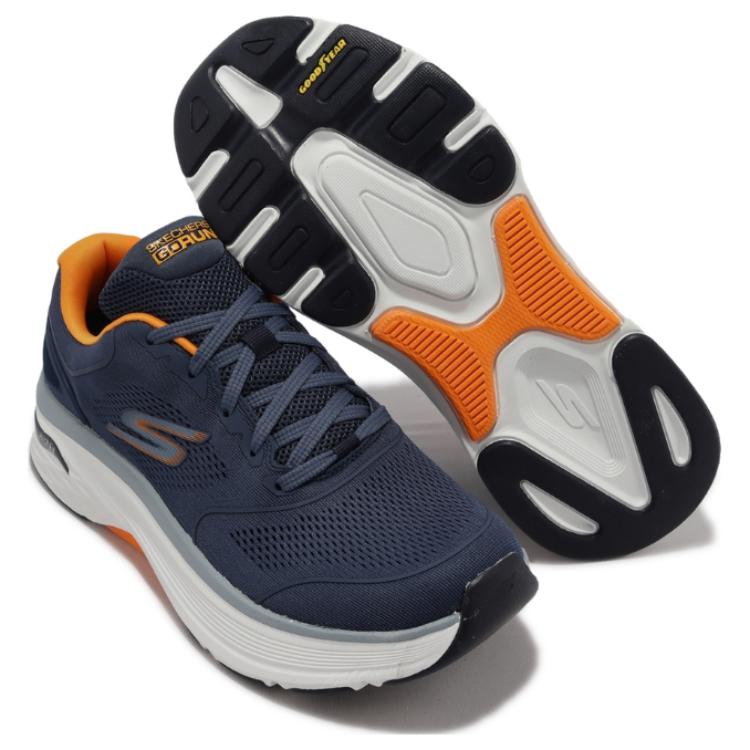 Sizing Skechers Max Cushioning Arch Fit ''Navy Orange'' Sneakers 220336-NVOR