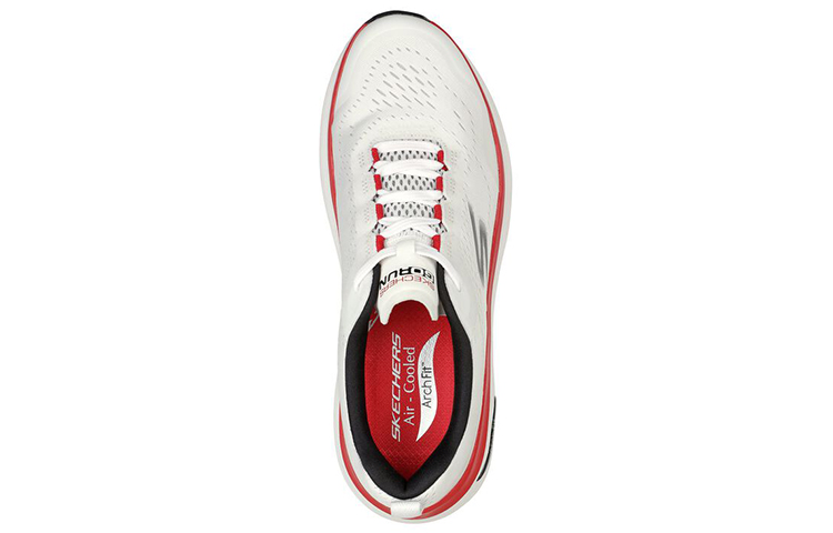 Shop Skechers Max Cushioning Arch Fit 'Putih Merah' 220196-WBK