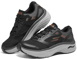 Lookbook Skechers Max Cushioning Arch Fit 星邁 潮流百搭 低筒休閒訓練鞋 黑灰色