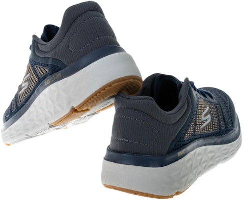 Skechers Max 緩震耐磨透氣 低筒 跑步鞋 藍金 Shop Skechers Max 緩震耐磨透氣 低筒 跑步鞋 藍金