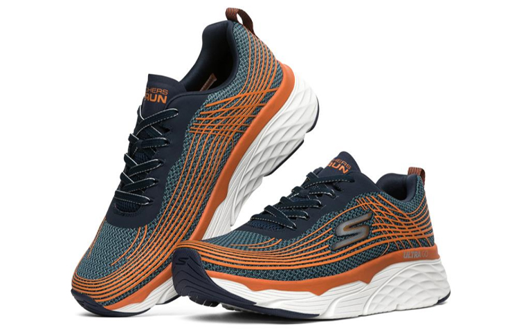 Lookbook Skechers Max Cushioning Elite Blue/White/Orange 54430-NVOR