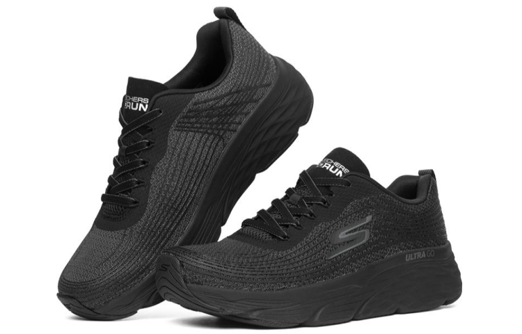 Lookbook Skechers Max Cushioning Elite Kasut Larian Hitam 54430-BBK