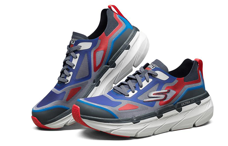 Lookbook Skechers Max Cushioning Premier ''Grijs Donkerblauw Rood'' 220077-GYNV