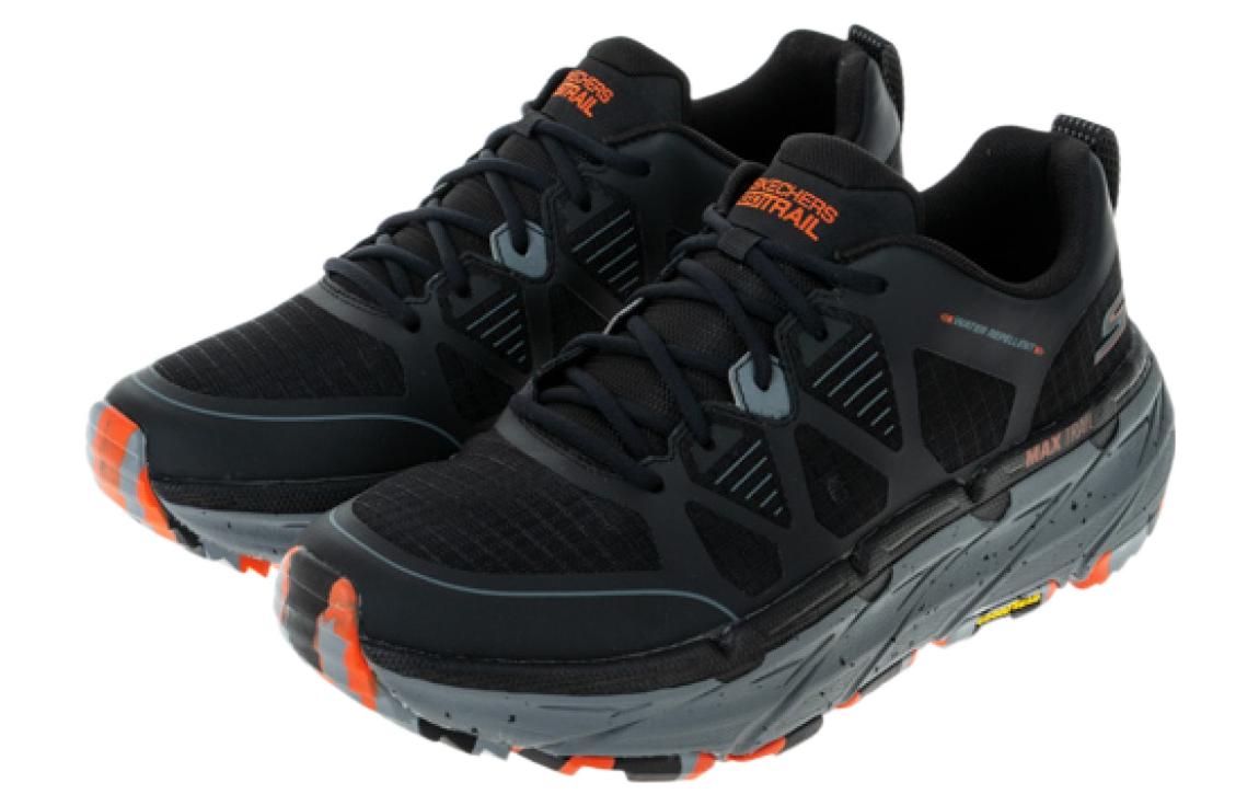 Lookbook Skechers Max Cushioning Premier Trail 'Hitam Kelabu' 220592-BKGY