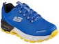 Lookbook Skechers Max Protect 'Lari Pantas Putih Biru Kuning' 237304-BLYL