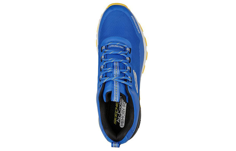 Shop Skechers Max Protect 'Fast Track White Blue Yellow' 237304-BLYL