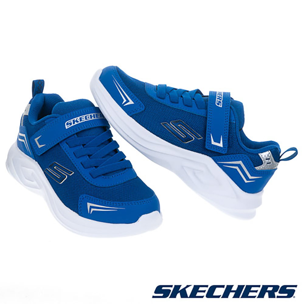 Lookbook SKECHERS Mazematics 男童休閒鞋 藍色靛藍 403609LBLSL