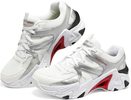 Shop Skechers 機甲鞋三代 減震防滑耐磨 低筒 老爹鞋 白紅