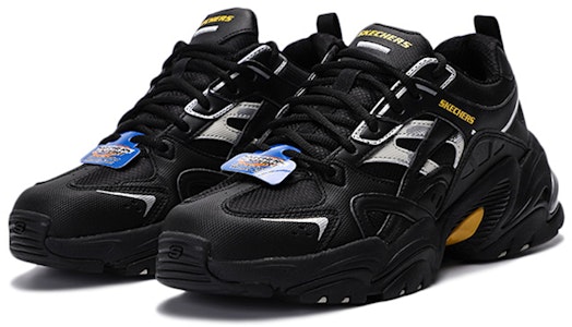 Skechers 機甲鞋二代 厚底耐磨潮流鞋 黑色 Lookbook Skechers 機甲鞋二代 厚底耐磨潮流鞋 黑色