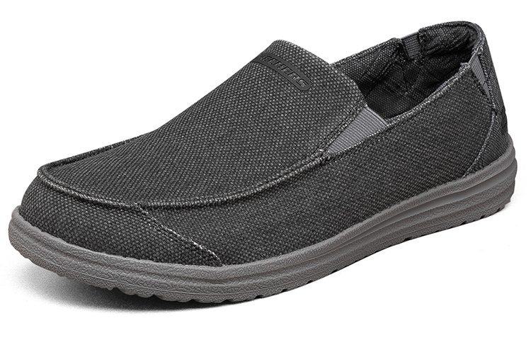 Lookbook Skechers Melson 輕便透氣 滑入式運動休閒鞋 黑色