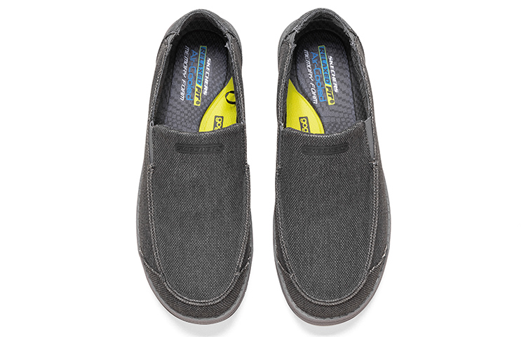 Shop Skechers Melson 輕便透氣 滑入式運動休閒鞋 黑色