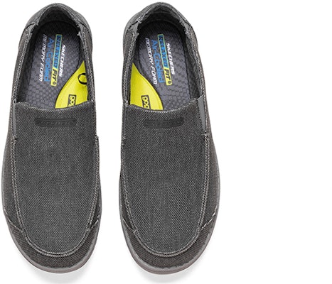 Skechers Melson 'Black Lightweight Breathable Slip-On' 210103-BLK Shop Skechers Melson 'Black Lightweight Breathable Slip-On' 210103-BLK