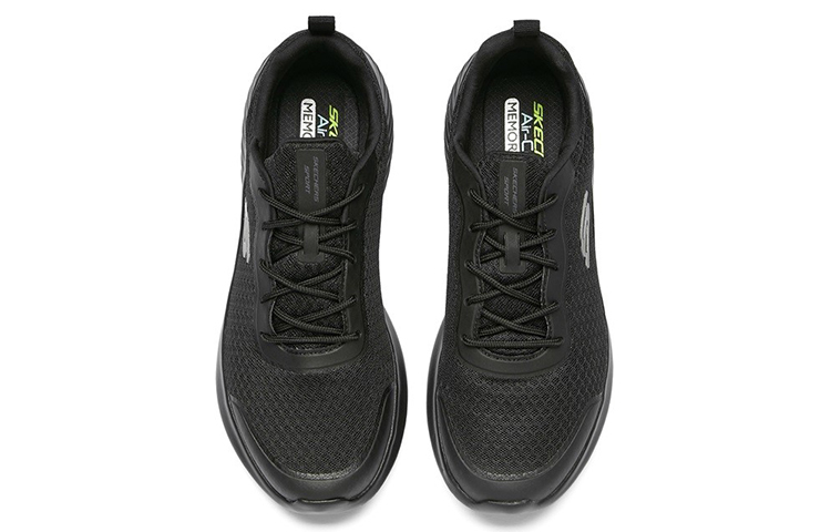 Lookbook Skechers 網織運動休閒 輕便 低筒 跑步鞋 男款 黑