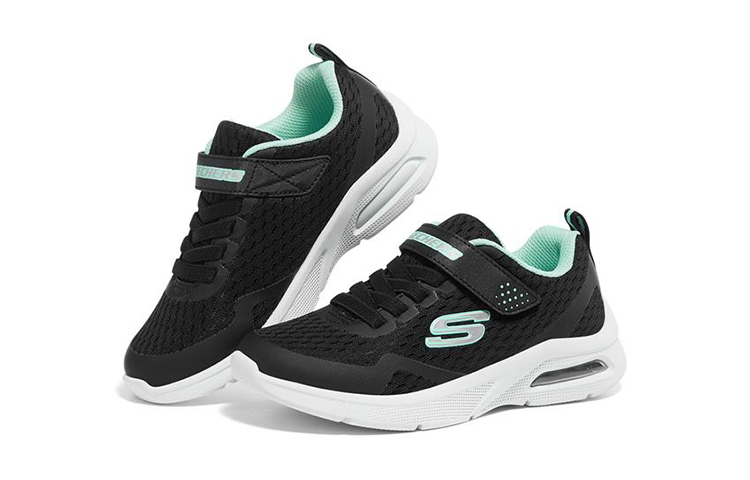 Lookbook Skechers Microspec Max 'Black Light Blue' 302377L-BLK