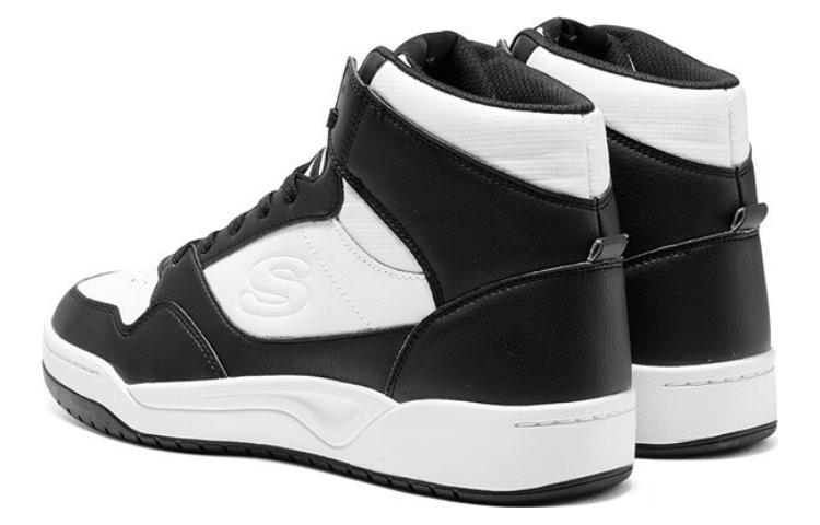 Shop Skechers Mid-Top 'Black and White' 183243-WBK