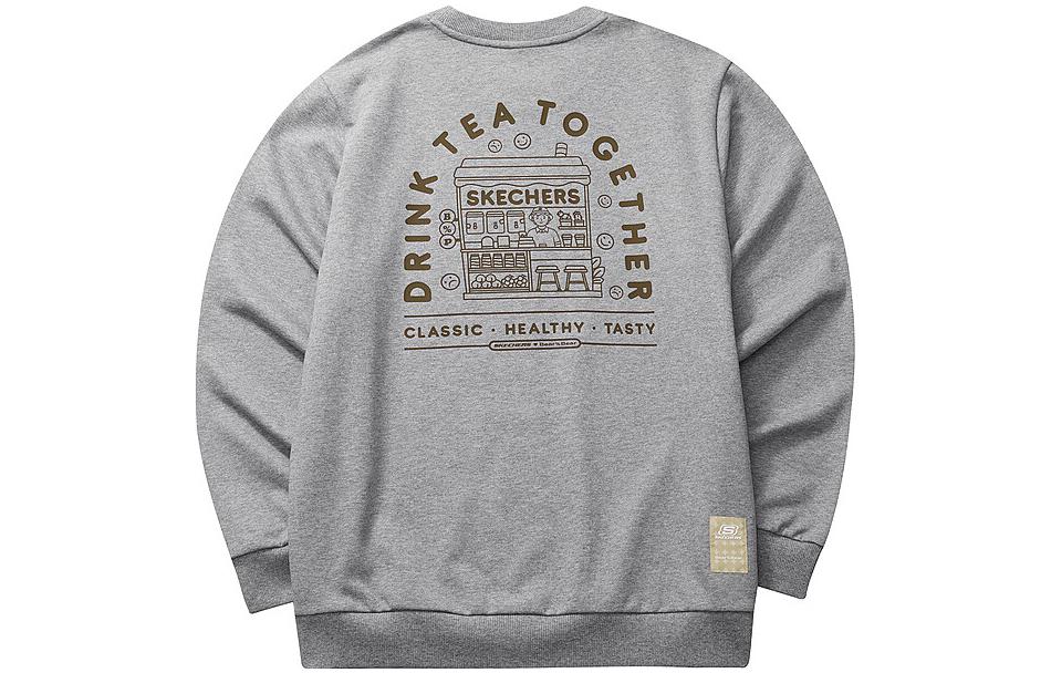 Skechers Milk Tea Bear Graphic Knit Pullover Sweatshirt Unisex L423U052-004F