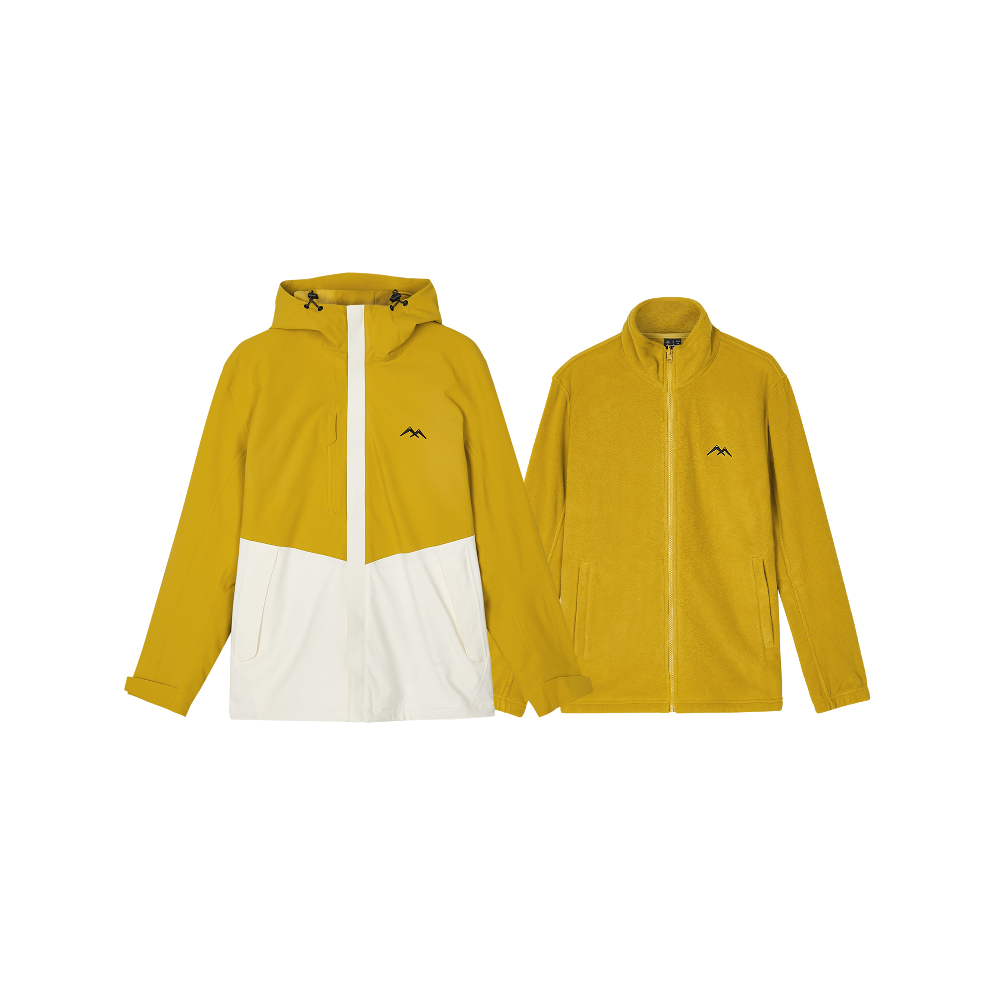 Skechers Modular 3-in-1 Hooded Jacket Fleece Liner Waterproof UV Protection Yellow L424M142-0488