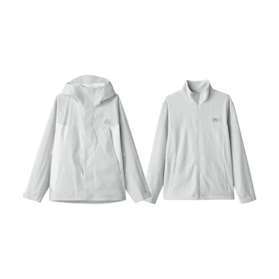 Skechers Modular Fleece Jacket Moon Grey - Outdoor, Windproof & Waterproof L324M149-00MV