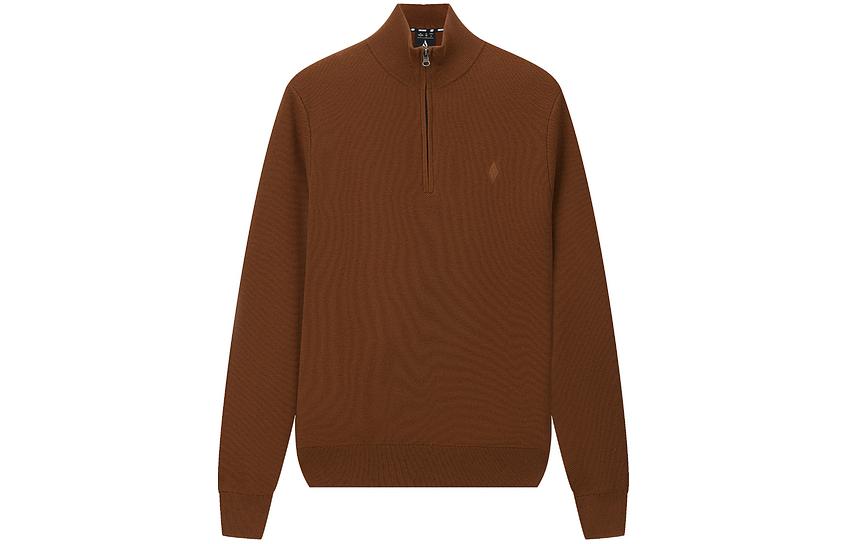 Skechers Monk Brown Slim Fit Long Sleeve Sweatshirt - Plain Collar L423M192-01DF