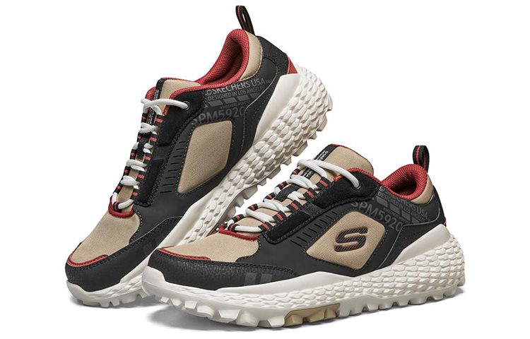 Lookbook Skechers Monster 低筒 跑步鞋 男款 黑棕紅