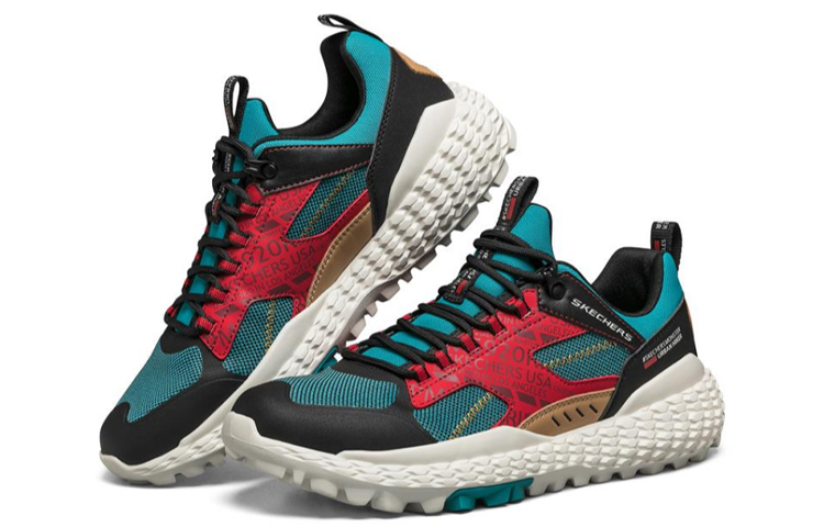 Lookbook Skechers Monster Rojo/Azul/Verde 666131-TLBK