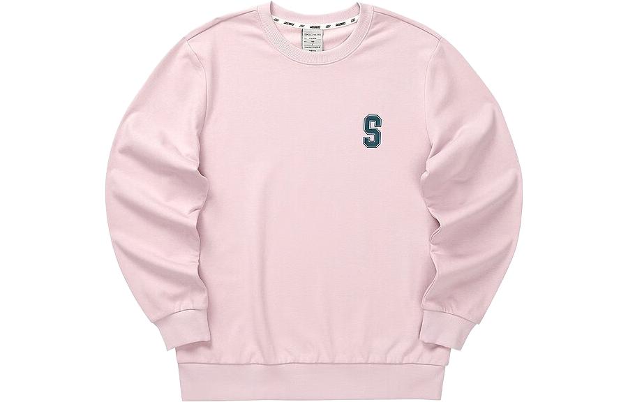 Skechers Monster Series Letter Print Crewneck Sweatshirt Unisex Grey Pink L322U098-01NX