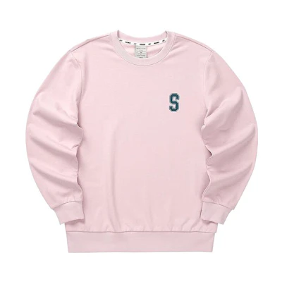 Skechers Monster Series Letter Print Crewneck Sweatshirt Unisex Grey Pink L322U098-01NX