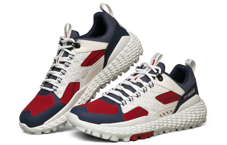 Lookbook Skechers Monster Sports Shoes White/Blue/Red 666131-WNVR