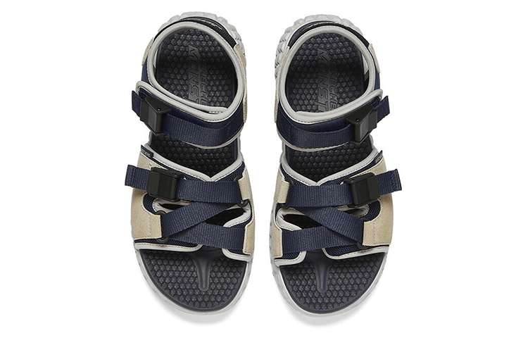 Lookbook Sandales Décontractées Skechers Monster Bleu à Scratch Fonctionnel 237296-NVMT
