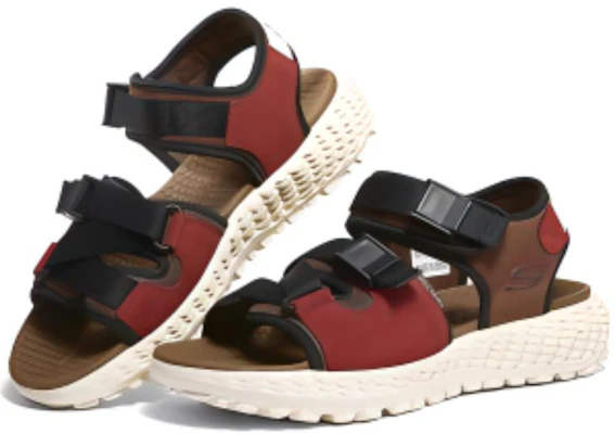 Skechers Monster Klett Outdoor Sandalen Herren Braun Offene Flachabsatz Sport 237296-BRMT Lookbook Skechers Monster Klett Outdoor Sandalen Herren Braun Offene Flachabsatz Sport 237296-BRMT