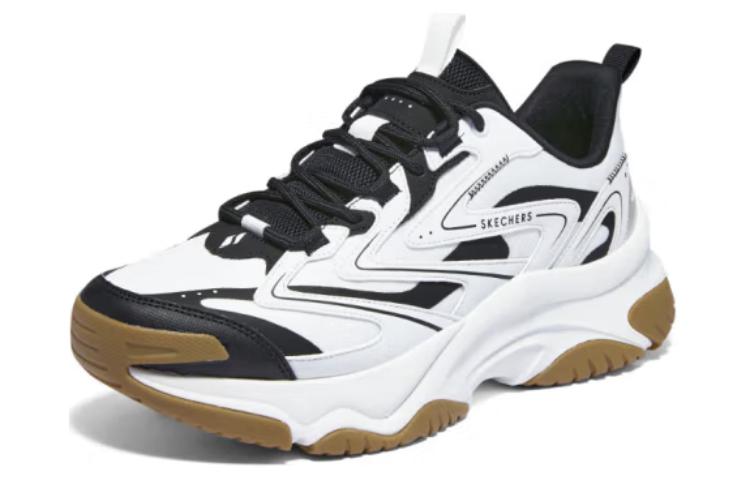 Shop Skechers 舒適簡約 防滑耐磨 低筒 生活休閒鞋 男款 白黑色