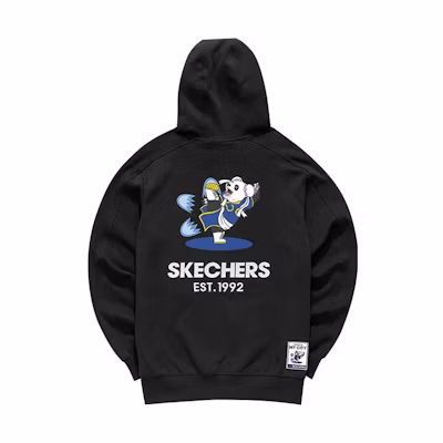 Skechers Multicolor City Series Logo Print Hoodie Unisex - Deep Black L121U100-002K