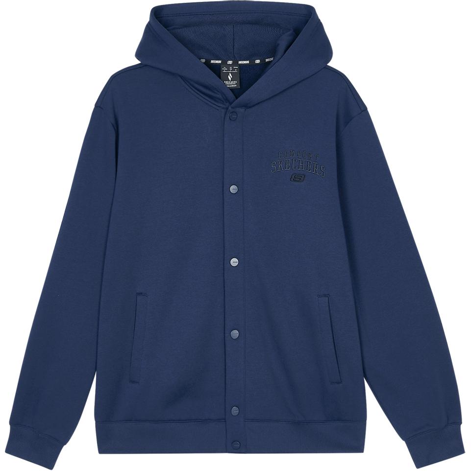 Skechers Navy Blue Breathable Hooded Running Jacket Casual Comfort Style L324M052-00DU