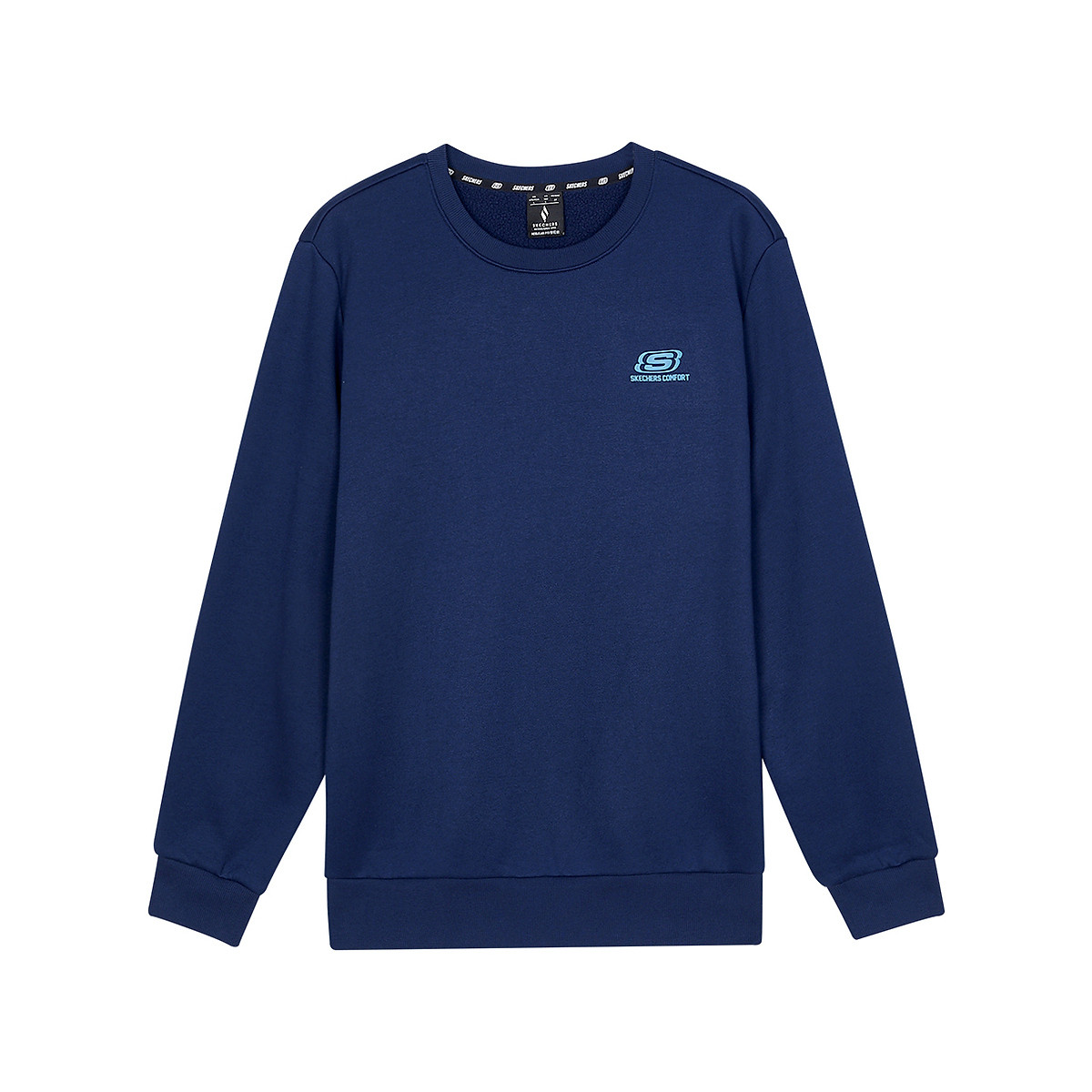 Skechers Navy Blue Fleece Comfort Pullover Sweatshirt Casual Long Sleeve L424U170-00DU