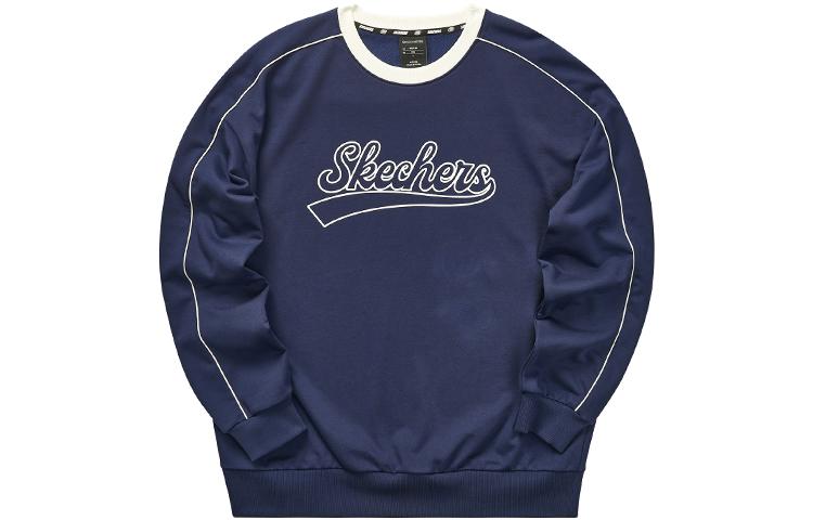 Skechers Navy Blue Retro American Letter Print Unisex Casual Sweatshirt L323U080-00DU