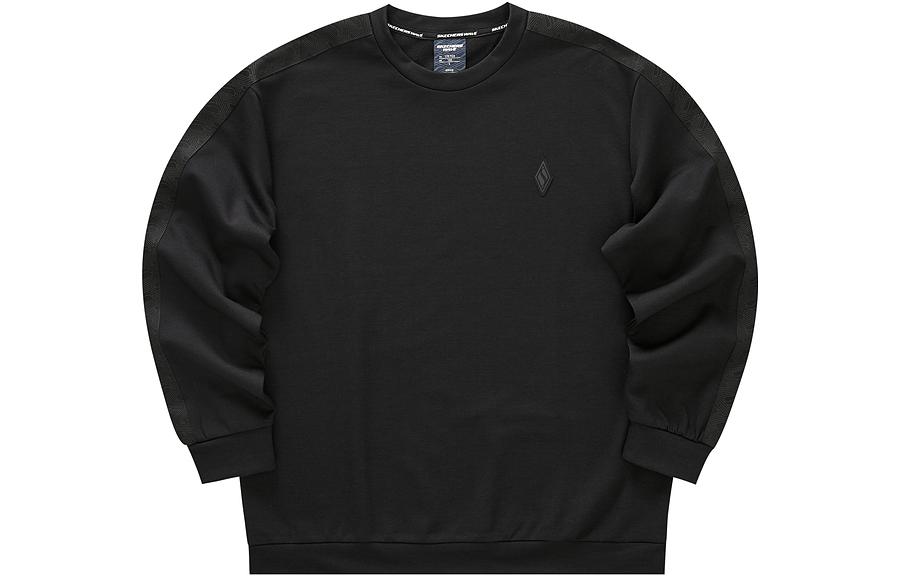 Skechers New Wave Pullover Sweatshirt Solid Color Carbon Black L422M090-175239