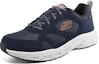 Lookbook Skechers Oak Canyon 'Sunfair - Biru Navy Oren' 237348-NVOR