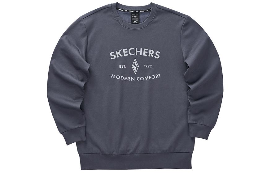 Skechers Odyssey Gray Alphabet Crewneck Casual Sweatshirt Unisex L323U174-026R
