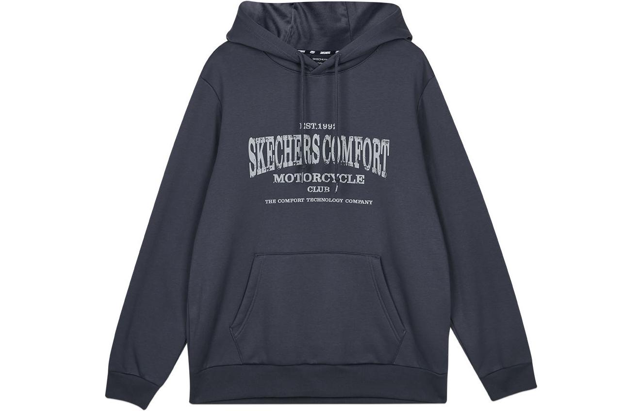 Skechers Odyssey Gray Letter Print Fleece Hoodie L423M132-026R